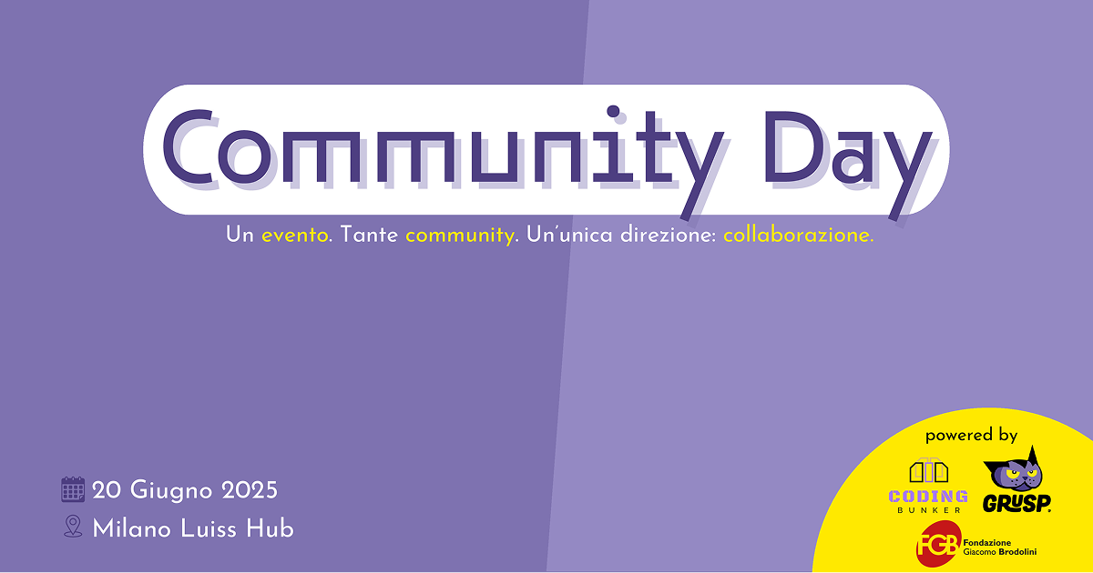 Community Day 2025 - L’evento delle community tech